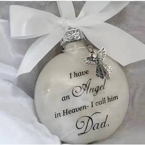 Cielo 8CM Adorno de plumas blancas Colgante Bola de plástico Parientes Nombre Forma de círculo Hogar Dormitorio Decoración colgante Adorno de recuerdo - Product Image 1