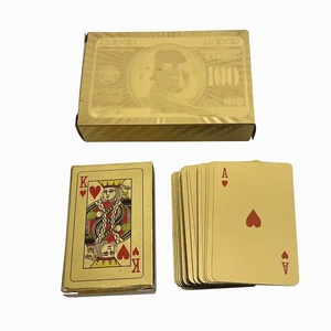 Naipes de Póker Miniatura con Lámina de Oro <span class=keywords><strong>999</strong></span> de 100 Dólares, Chapados en Oro de 24k - Product Image 5