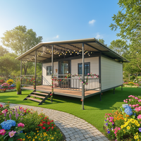 Maison conteneur préfabriquée en acier moderne, extensible, 20/40 pieds, mobile, avec salle de bain complète, cuisine, étanche, solaire, entrepôt/villa
