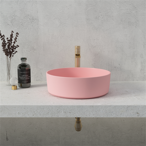 <span class=keywords><strong>Lavabo</strong></span> redondo de cemento gris claro de estilo Industrial, encimera de baño, lavabos de hormigón - Product Image 3