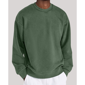 Logo personnalisé hommes sweat en vrac en gros pull à capuche approvisionnement d'usine plaine hommes sweat à col rond - Product Image 2