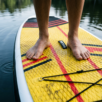 Planche à pagaie gonflable ultra-légère 10' portable avec sac à dos et pompe manuelle pour les voyages, les aventures en mer et les débutants