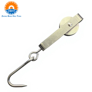 Poulie à rail plat robuste en SUS304 avec roulement en cuivre pour machine de traitement de <span class=keywords><strong>la</strong></span> viande en abattoir, <span class=keywords><strong>boucherie</strong></span> CE - Product Image 3