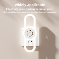 Nouveau Répulsif Moustiques Ultrasonique LED Transfrontalier, Silencieux, Lumière Douce, Protection Oculaire, en ABS, pour Chambre/Salon Domestique