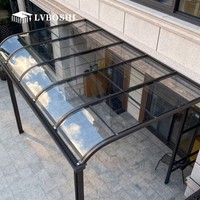 Auvent de pluie manuel de luxe moderne en aluminium résistant aux UV avec revêtement PVDF indépendant, adapté aux balcons
