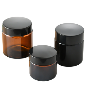 Emballage cosmétique de luxe personnalisé avec étiquette, 250 ml, 8 oz, couvercle doré estampé à chaud, contenants en PP noir de qualité alimentaire, flacon pompe pour crème pour le visage - Product Image 2