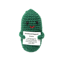 Mini poupée concombre en crochet faite main, amusante et positive, pour le soutien émotionnel et la décoration pour adultes