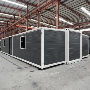 Maison conteneur moderne préfabriquée en bois Maison mobile de luxe pliable et extensible de 40 pieds, 3 chambres à coucher 2 salles de bain Vente d'énergie solaire - Product Image 6