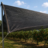Filet d'ombrage extérieur en HDPE noir résistant aux UV de 5 m x 6 m pour serre, ferme, pépinière et jardin, protection solaire