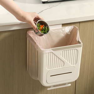 Poubelle à déchets alimentaires pliable et suspendue pour cuisine, en plastique, 7L/10L, modèle FF5079 - Product Image 5