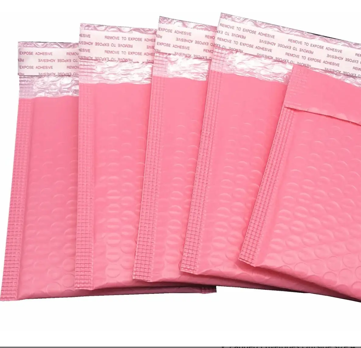 Розовые полиэтиленовые Пузырьковые почтовые пакеты, маленькие мягкие конверты, самоуплотняющие пакеты для доставки