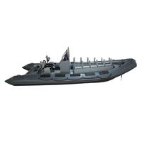 Bateau de passagers de luxe RIB 700 avec coque en fibre de verre pour la pêche en eaux océaniques, matériau PVC 1,2 mm