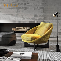 Fauteuil individuel relaxant Weimusen Hop de style italien pour salon et hôtel, avec structure métallique et revêtement en tissu, personnalisable, moderne, simple et très élastique