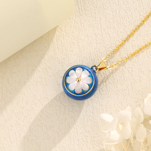 Pendentif Clochette Angélique Fleur Bleue Changda, Llamador <span class=keywords><strong>De</strong></span> Angeles, Collier Cadeau Fête des Mères pour Femme, Petite Amie, Elle - Product Image 3