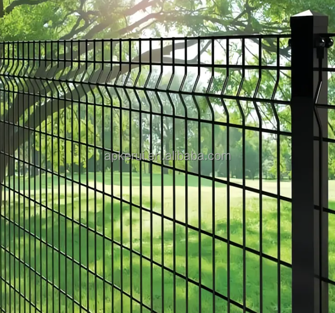Hot Selling 3D Curved Safety Guardrail Panel Welding Wire Mesh Metal Fence Panel 3D PVC Fence Wholesale Garden Buildings