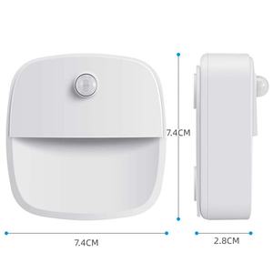 Mini lampe LED portable à détecteur de mouvement, rechargeable sur batterie, pour placard, mur, escalier, couloir, armoire - Product Image 2