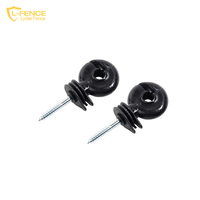 Lydite-aisladores de cercado de plástico negro, cercado eléctrico, anillo de perno, clavos en poste de madera, OEM