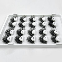 Extensions de cils individuels en vison véritable Spike, emballage personnalisé, cils en bande complète