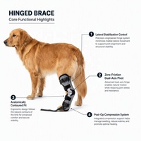 Sangle réglable pour support de cheville de chien en polyester, légère, durable, absorbe la pression des pas, protège les plaies et la friction, favorise la guérison des chiens