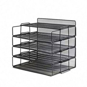 Office Home Desktop Metal Wire Mesh 4 Tiers Document <b>Tray</b> A4 Paper <b>Tray</b> Modern Design Desk <b>File</b> Organizer - Product Image 2