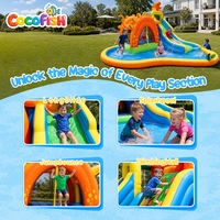 Parc aquatique gonflable sur le thème des dinosaures COCOFISH, château gonflable en tissu Oxford avec piscine pour les fêtes d'enfants