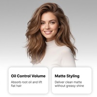 EELHOE Set Bedak Penata Rambut dengan Sisir, Volume Alami, Tekstur, Penataan Akar Rambut, Kit Perawatan Ringan