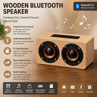 Haut-parleur en bois MDF 3W, stéréo, audio sans fil, lecteur de carte TF, entrée AUX, logo personnalisé, cadeau promotionnel d'entreprise