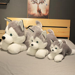 CHIQUE Superzacht Schattig Husky Pluche Speelgoedhond Grote Maat PP Katoen Verjaardag Stressverlichting Puppy Hond Slaapkussen Bed - Product Image 4