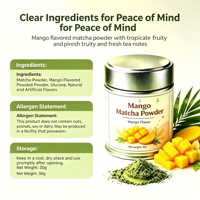 Thé vert matcha de qualité cérémonielle en marque privée OEM, boîte de 30 g, matcha aromatisé à la mangue 3A6A
