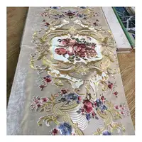 Lüks fas tarzı ev tekstili kumaşı döşemelik çiçek işlemeli kadife kanepe kumaşı için mobilya tekstil