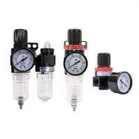 YOUBOLI AFR2000 Filtre à air, régulateur, lubrificateur, unité de traitement d'air pneumatique, séparateur d'eau et d'huile 1/4" NPT