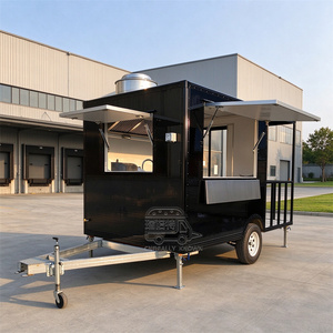 Square Fast Food Trailer Concession Trailer with Cooking Equipment for Burger Pizza and Fried Food - Product Image 1