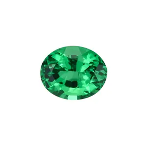 도매 느슨한 인증 타원형 모양 morganite 보석 에메랄드 돌 보석 만들기 에메랄드 녹색 돌