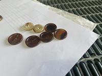 100% tanduk alami asli kancing Shank pola mata manik Dekorasi Logo untuk pakaian sepatu Jeans mantel berkelanjutan kata kunci