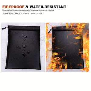 Fire and Water Resistant Office Documet <b>Bag</b> File Collection <b>Bag</b> Safe <b>Document</b> Storage <b>Bag</b> Hot Selling - Product Image 2