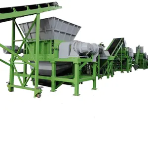 Double shaft shredder Dura-shred waste tire epdm color rubber granule machine