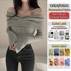 Maglione a manica lunga Chic con maniche a campana da donna da donna - Product Image 1