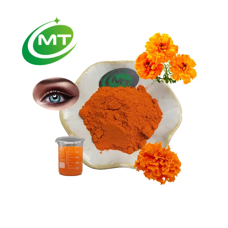 Contoh gratis kualitas tinggi 100% ekstrak Lutein organik bubuk 10% Lutein HPLC ekstrak Marigold Afrika bubuk bunga Lutein