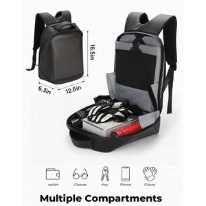 Mochila LED programable para viajes en motocicleta, camping, almacenamiento de portátil, poliéster, impresión digital - Product Image 3