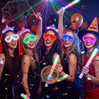 Lunettes LED Lumineuses Fluorescentes Clignotantes pour la Saint-Valentin, le Nouvel An, Thanksgiving, les Fêtes de Remise de Diplôme - Étanches et Fonctionnant sur Batterie