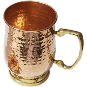 PARIJAT HANDICRAFT Pure Copper Heavy Gauge Mug <b>Ceramic</b> <b>Cups</b> for Moscow Mule Beer Mugs - Product Image 5