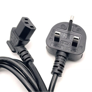Cable de alimentación de plomo de hervidor en ángulo recto, enchufe británico a IEC C13 para PC <span class=keywords><strong>Monitor</strong></span> TV - Product Image 1