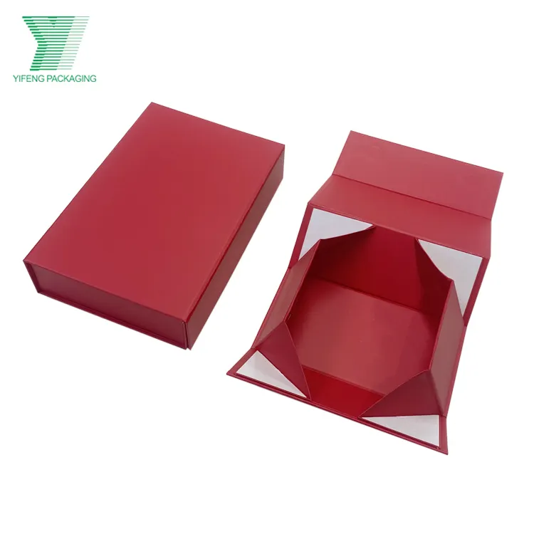 도매 럭셔리 책 모양의 단단한 판지 접이식 선물 상자 사용자 정의 인쇄 친환경 종이 클램쉘 마그네틱 선물 상자