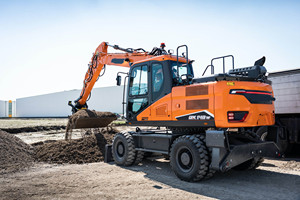 Prix d'usine, mini-excavatrice sur roues PLC de 14 tonnes DX140W, haute efficacité - Product Image 2