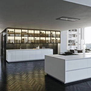 JINGSHUN Muebles de Alta Gama Estilo Italiano, Gabinetes de Cocina Blancos de Madera con Puerta de Vidrio, Comedor, Almacenamiento <span class=keywords><strong>para</strong></span> el Hogar a Medida ENF - Product Image 1