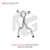 Catback de silencieux à soupape d'échappement en acier inoxydable ING pour Mercedes Benz AMG GT63S X290 avec tuyaux d'échappement électroniques de haute qualité