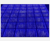 Éclairage de scène haut de gamme : Panneaux de dalles LED portables pour club, miroir infini 3D, lumières de piste de danse, pour fêtes et mariages