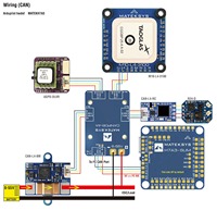 Controlador de Vuelo MATEKSYS H7A3-SLIM STM32H7A3 con Doble BEC, Blackbox de 128MB, CAN Bus, AT7456E OSD para Drones FPV y Aviones RC