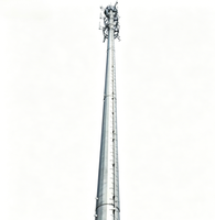 Tour monopôle en acier galvanisé personnalisée de 10M, 15M, 20M, résistante aux hautes vitesses de vent, pour antenne Wi-Fi 5G, tour de télécommunications à tube unique