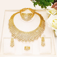 Ensemble de colliers de style Dubaï populaire en gros, quatre pièces, exquis, pour banquet, cadeau de mariage, bijoux 18 carats